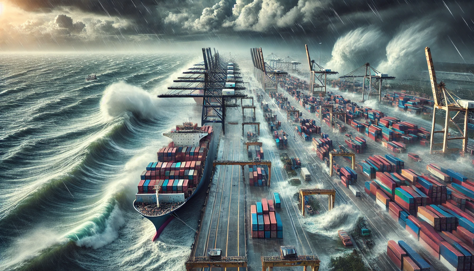impact de l'ouragan les ports